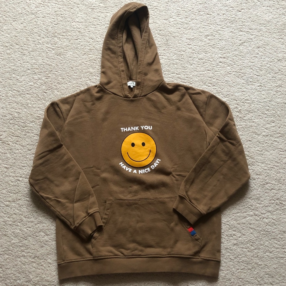 Kule hooded sweatshirt in brown, size: XS
